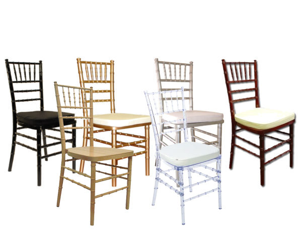 Lancaster Table & Seating Mahogany Wood Chiavari Chair with Ivory Cushion
